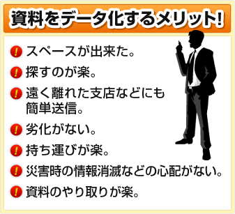 資料をデータ化するメリット！