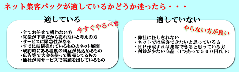 ネット集客向いている向いていない