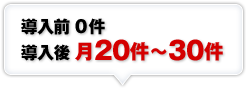 導入後 月20件～30件